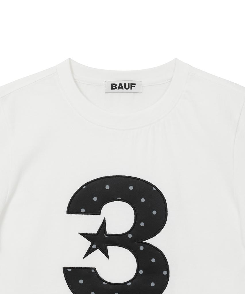 BAUF 3 Logo Dot Slim Fit T-Shirt [White]