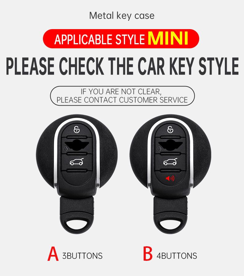 Для BMW Mini Cooper One Fun F54 F55 F56 R56 R57 R58 R59 R60 R61 Автомобильный Держатель Чехол Брелок Аксессуар для Ключей из Цинкового Сплава и Кожи