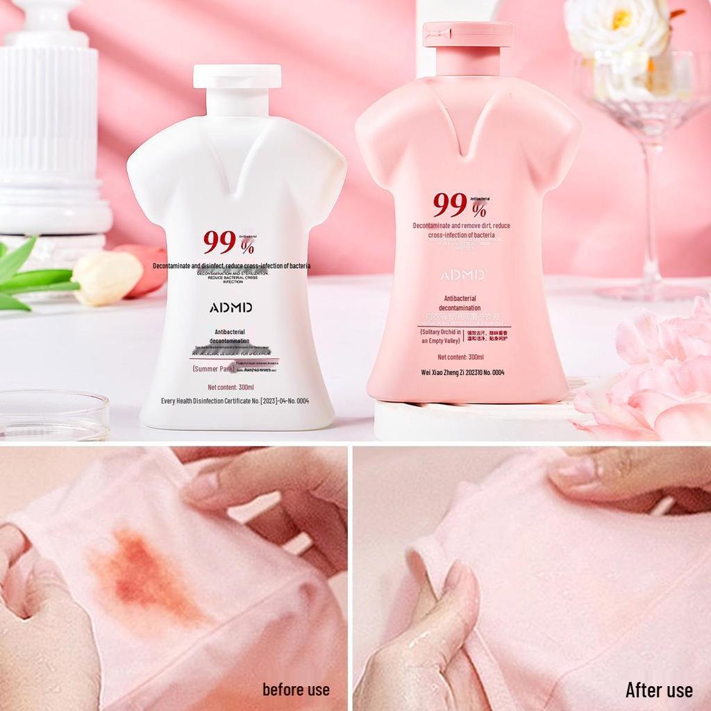 Антибактериальный стиральный порошок для нижнего белья и брюк - Мягкий, стойкий аромат и средство для удаления пятен от менструальной крови