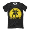 Muay Thai Graphic T Shirt Men Summer Breathable Quick Dry Tees Running Gym Sport Short Sleeves Outdoor Boxing Wrestling Clothes