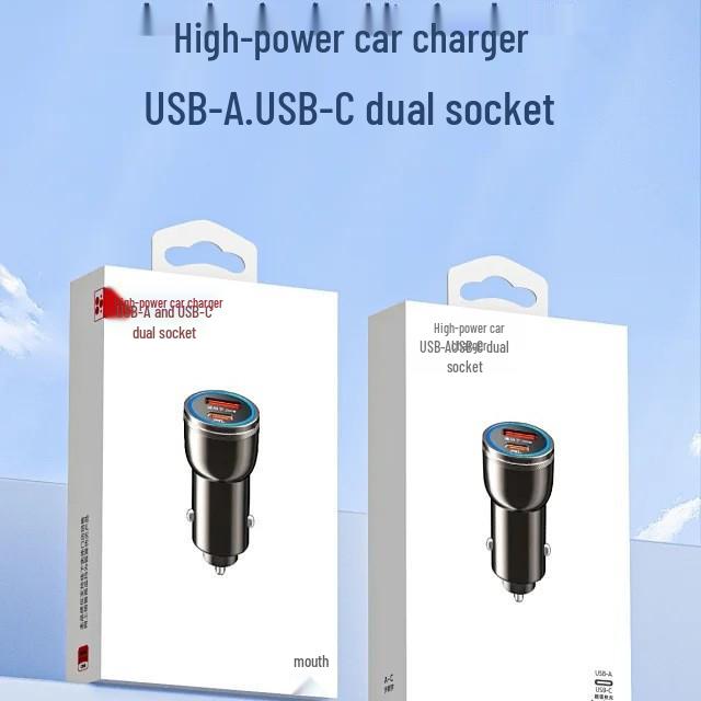 Сплавной автомобильный зарядник Kuaike H30, порты A+C, быстрая зарядка PD и Android Flash Charge