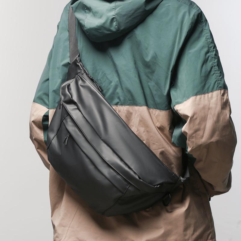 Breast Bag Men'S Canvas Mobile Phone Shoulder Small Backpack Casual Versatile Messenger Bag Fanny Pack Women