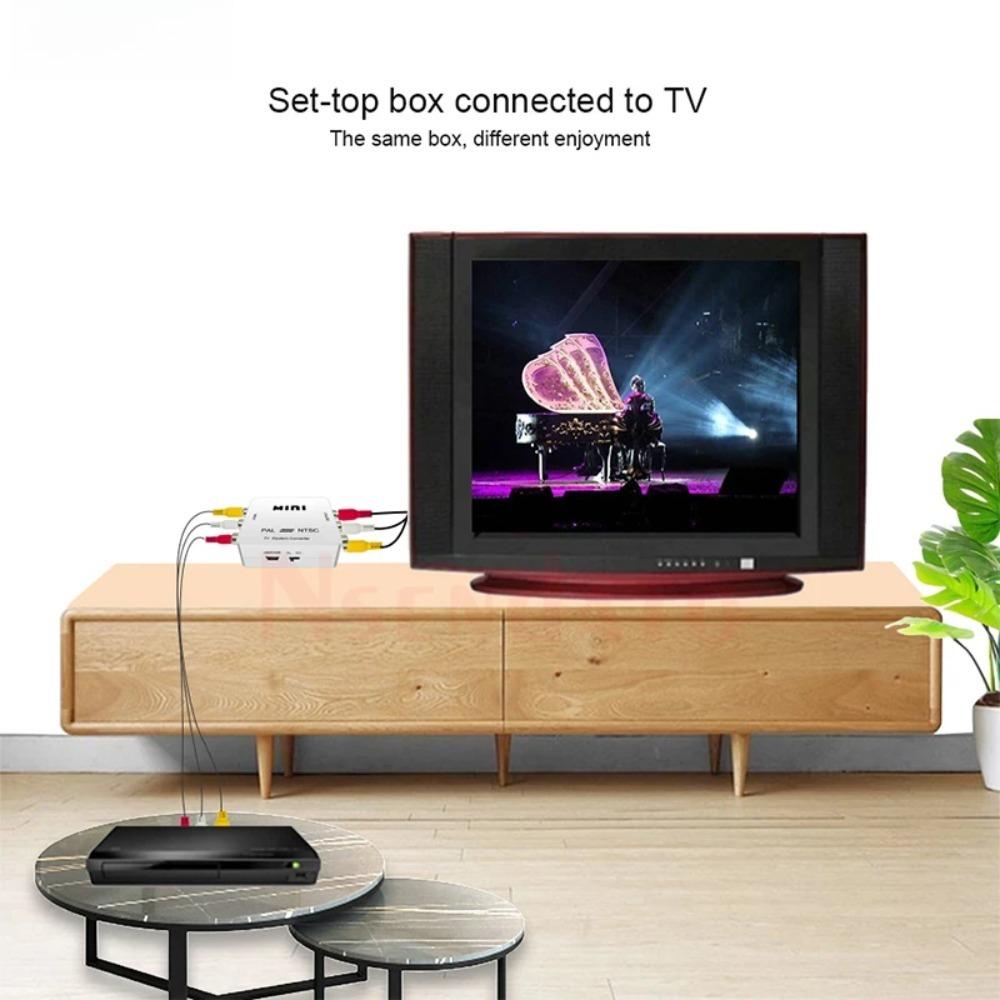 PAL NTSC SECAM To NTSC PAL Switcher Converter Adapter Bi-directional 3 RCA TV Video System Composite Converter For PS2 PS3 Xbox