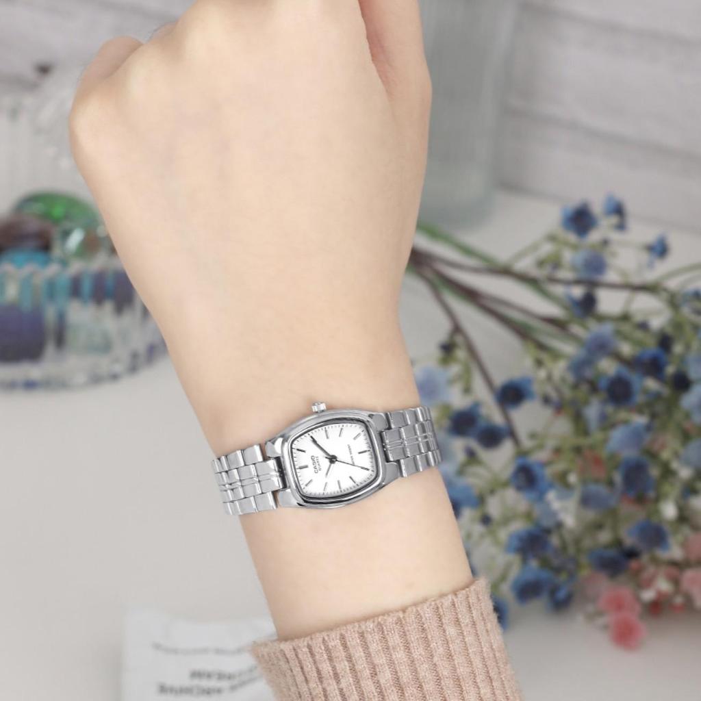 Casio Женские классические официальные часы с квадратным и круглым циферблатом, минеральное стекло, 5 цветов
