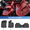 LUCKEASY Right Drive for Toyota Camry XV70 Hybrid Version 2018-2024 TPE Car Floor Mats Trunk Pad All-Weather Accessories Black