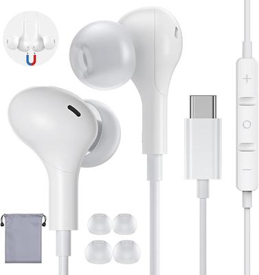 Проводные наушники xunbida с микрофоном Качество звука Магнитные USB C HIFI Звук Наушники с регулировкой громкости и вызовов Шумоподавление Совместимы с iPhone и включают хранение