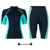 1.5MM Unisex Short-Sleeve Split Diving Suit with Snorkeling Surf Shorts and Cold-Proof Pants