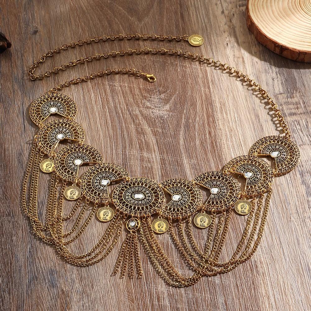 Waist Style Bohemian Chain With Alloy Embellishments And Tassels For Festival