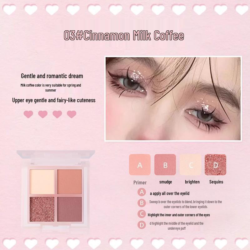 Helen Lady Multi-Use Nine-Color Eyeshadow Palette: Matte, Shimmer & Fine Glitter for Contouring and Makeup