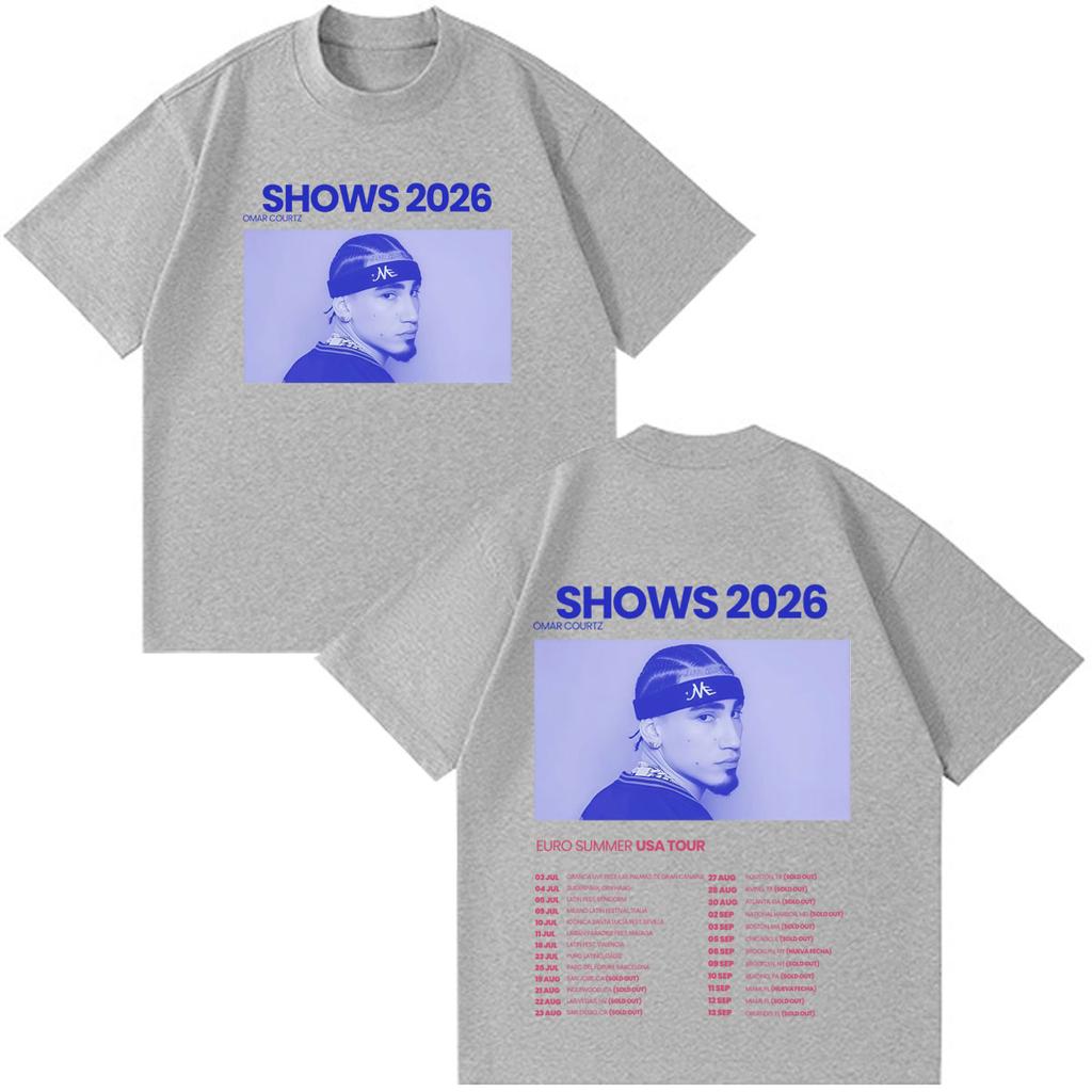 Rapper Omar Courtz Tour 2026 Printe Unisex Unisex Hiphop Oversized Tshirt Summer Loose And Casual Cotton Fashion Casual Tshirts
