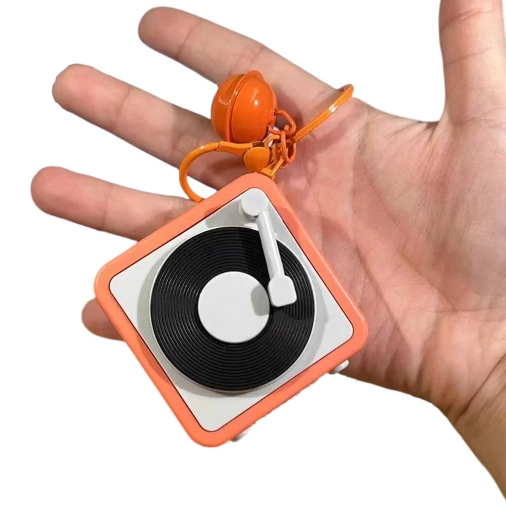 Аксессуар-брелок для фонографа в стиле ретро с функциями воспроизведения и записи музыки. Модный аксессуар для женщин.