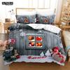Рождественский комплект постельного белья с изображением Санты, зимний комплект постельного белья с героями мультфильмов, микрофибра, одеяло с изображением кареты Санта-Клауса и лося, покрывало для девочки и мальчика