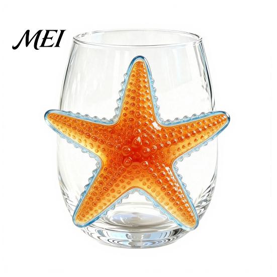 Ocean Style Bar Accessory Octopus Stemless Wine Glass, 3D Marine Animal Printed Themed Glassware Borosilicate Glassware, for Cocktails And Home Unique