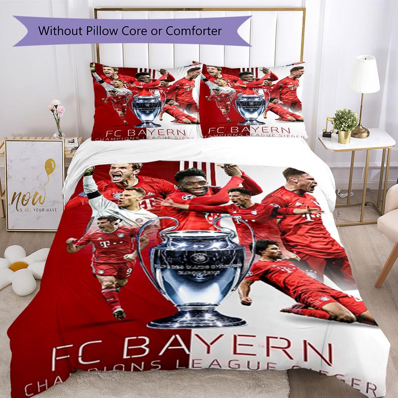 Bayern Munich Bedding Set Breathable Duvet Cover with Pillowcases Decorative Bed Linen for Bedroom Home Decoration Birthday Gift