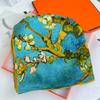 Van Gogh Famous Painting Series Silk Mulberry Silk Square Scarf Gift Silk Scarf Professional Scarf Scarf Female