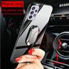 Чехол для телефона из закаленного стекла для Samsung Galaxy A73 A53 A33 A13 A03S A22 A52 A32 A42 A51 A71 A72 A12 5G с магнитным кольцом-держателем и подставкой со шнурком