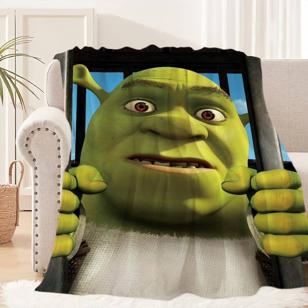 Мультяшное S-ShrekS Милое Забавное Одеяло Плюшевый Коврик для Дивана Напольный Коврик для Гостиной Теплый Офис Спальня День Рождения Дом Путешествия Детские Подарки