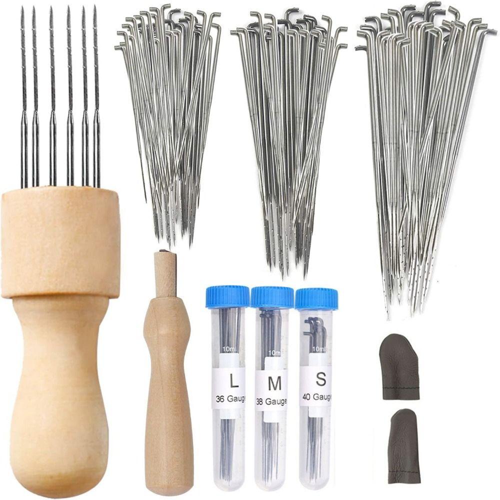 34Pcs/Set Creative Felting Needles with Bottle Felting Starter Kit Fabric Materials Accessories