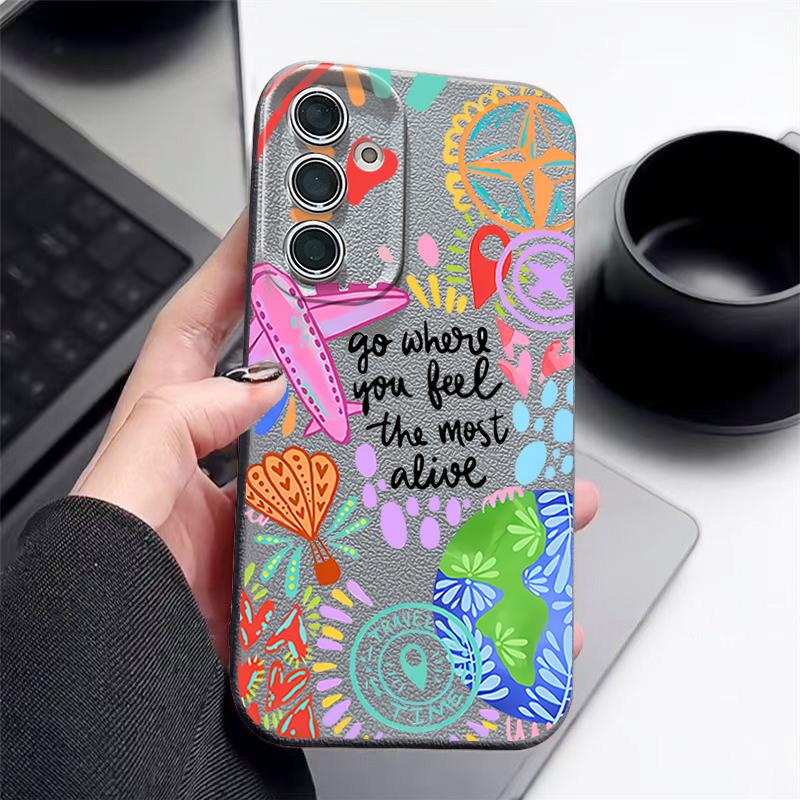 Чехол с мультяшным узором "Огненный шар" для Samsung Galaxy A57 A37 A17 A56 A36 A26 A16 A55 A35 A15 A54 A34 A14 5G Силиконовый чехол с текстурой кожи