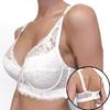 Women Embroidery Bra Anti-sag Gathered Bra Underwire Breathing Adjustable Bra Push-up Bras Plus Size 80B-105D