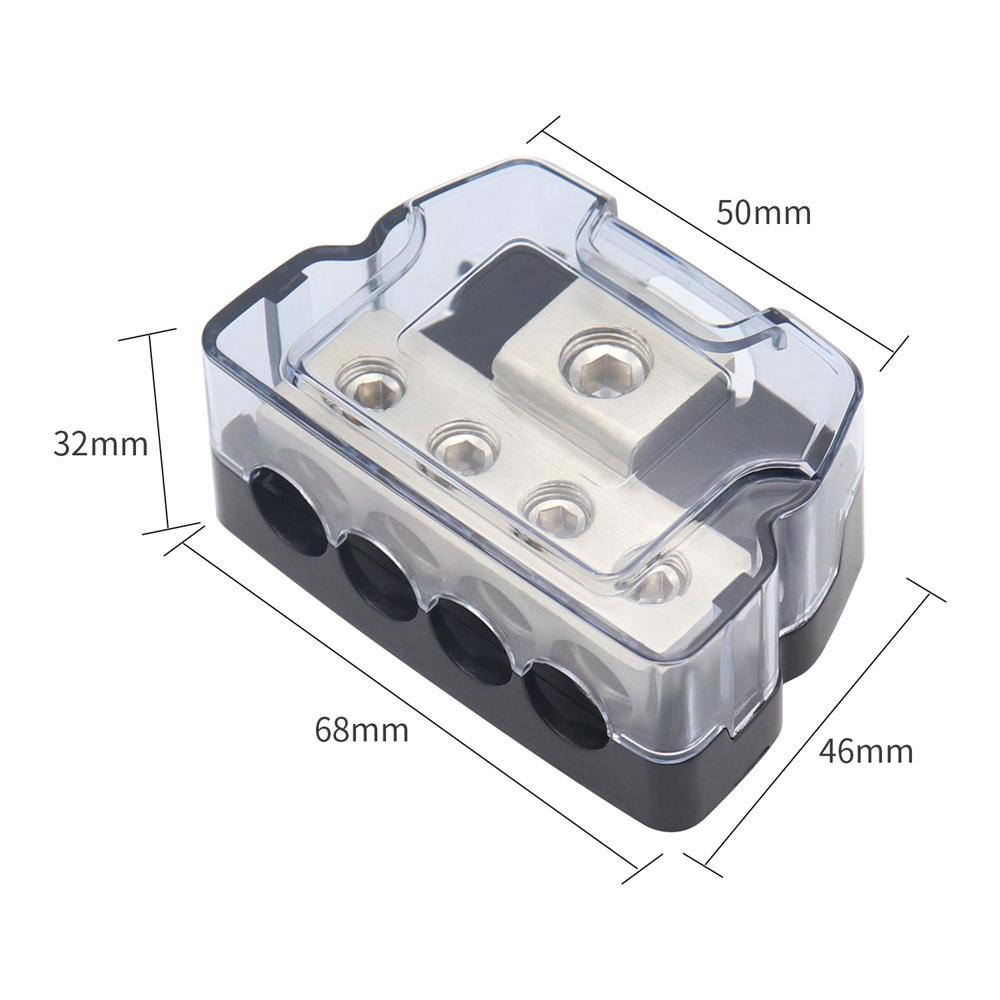 Car Power Ground Amp Distribution Block One 0 Gauge Input Four 4 Gauge Outputs
