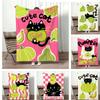Арт C-Cute Черный Кот Зеленая Тыква Плед Легкий 240 г Фланелевое Одеяло Мягкое Для Кожи для Летнего Охлаждения