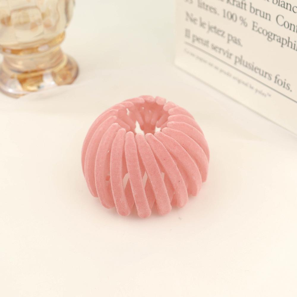 Новая бархатная заколка для волос в виде птичьего гнезда, коготь, пряжка из конского хвоста, однотонная расширяющаяся заколка для волос для женщин и девочек, аксессуары для волос с хвостиком