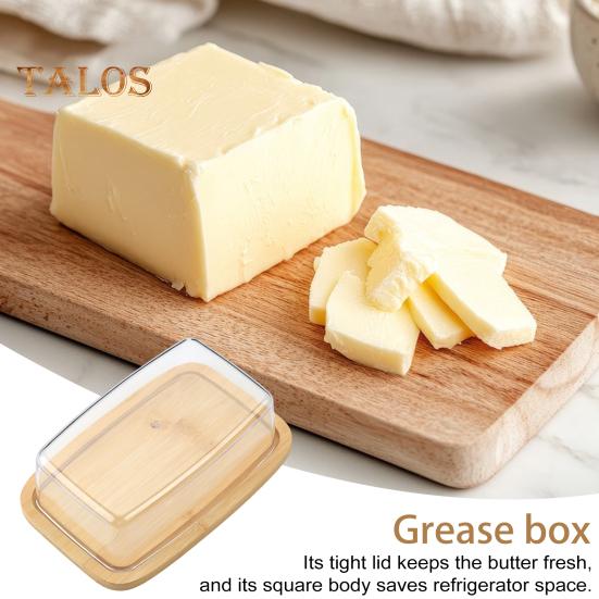 Бамбуковая масленка с крышкой, поднос для торта, большой держатель для мини-тортов, кухонный контейнер для хранения, коробка, сырная доска, тарелки для масла