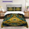 The square and compass of Freemasonry bedding, duvet cover, pillowcase, home decoration, birthday gift (1 * duvet cover+2 * pillowcase, coreless)
