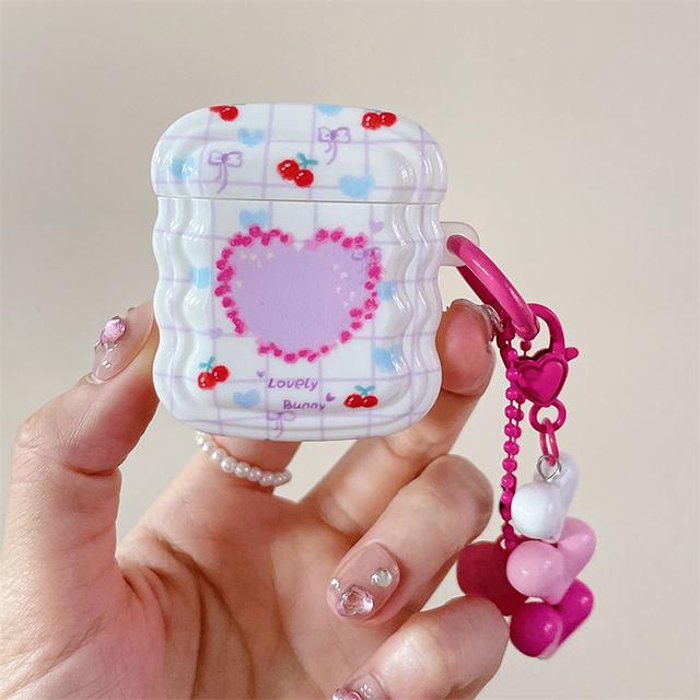 Чехол для наушников INS Heart Windmil для Airpods Pro 2, чехол с милым медведем и разноцветными бусинами, мягкий силиконовый чехол с мультяшным животным для Airpods 1 2 3