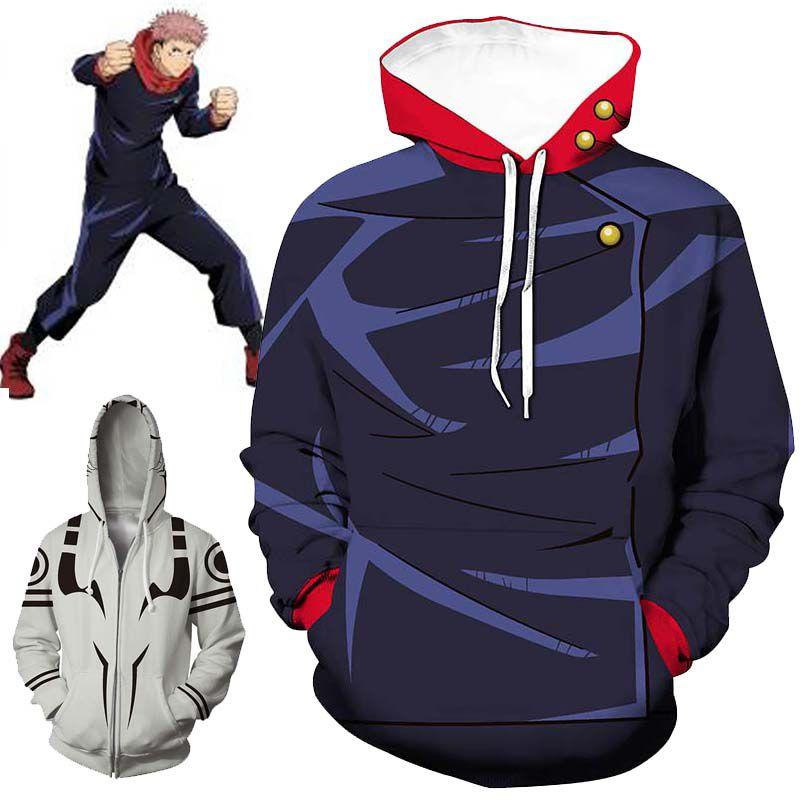 Стильные мужские худи Jujutsu Kaisen с ярким 3D-принтом