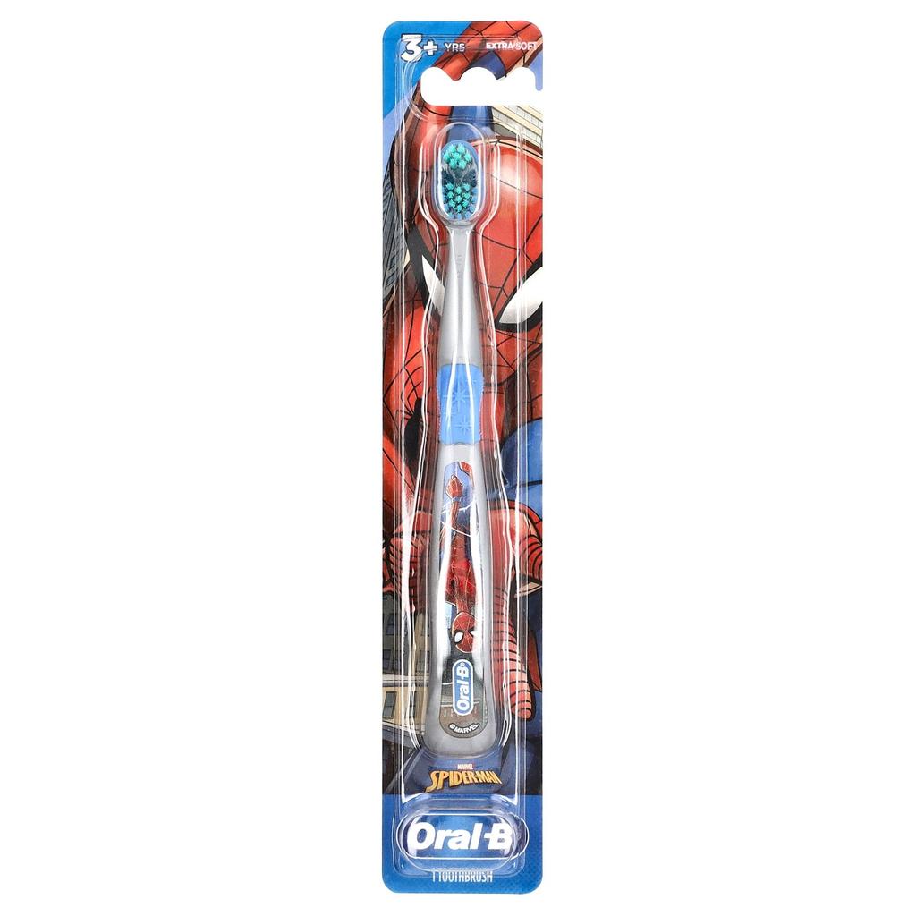 Oral-B Toothbrush, Extra Soft, Ages 3+, Spiderman, 1 Toothbrush