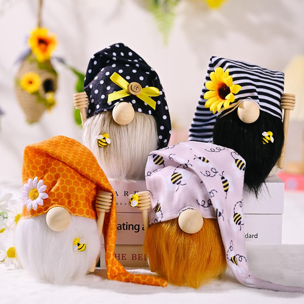 Восхитительная фигурка куклы без лица фестиваля пчел с жизнерадостными принтами маргариток и подсолнухов