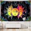 White Black Sun Moon Mandala Tapestry Wall Hanging Witchcraft Wall Tapestry Hippie Wall Carpets Dorm Decor Psychedelic Tapestry