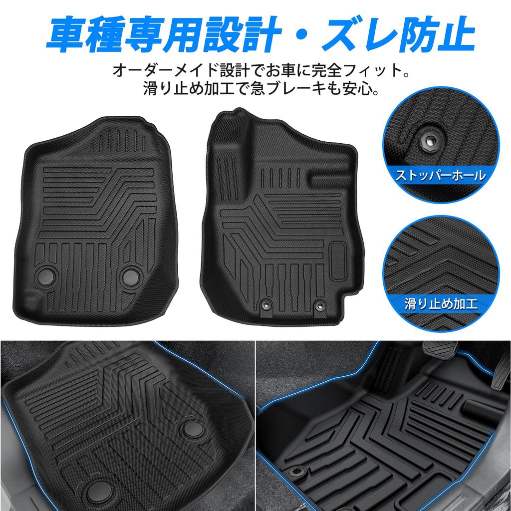 Virauto Suzuki New Jimny JB64W JB74W JC74W AT 3D Floor Mats for 1st Row Jimny Sierra Nomad 2018 July onwards Compatible Car Mats Foot Mats TPE