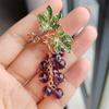 Fresh And Sweet Creative Fruit Grape String Brooch, Cardigan Fixed Anti-Light Pin Accessories Temperament Corsage Woman
