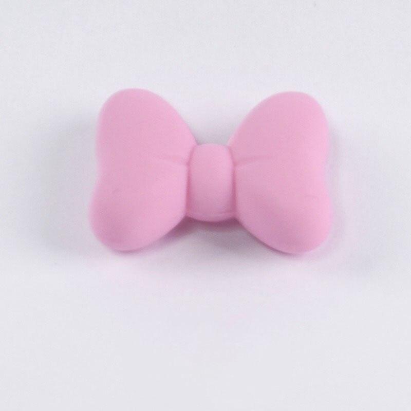 2 шт./лот Силиконовые бусины с бантом Без BPA Галстук-бабочка Прорезыватель для зубов младенца Бусина для изготовления ювелирных изделий своими руками Жевательный Подарок для прорезывания зубов у малышей