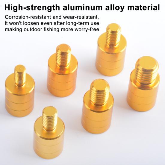 Соединитель головки рыболовного подсака 6/8/10/12 мм, быстросъемный винт, адаптер для стержня подсака, металлический переходник, рыболовные принадлежности