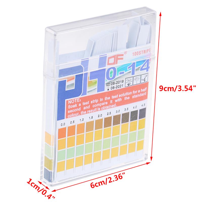 Универсальные бумажные полоски для измерения pH, измерение кислотного и щелочного уровня, полный диапазон 0–14