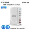 Многопортовое USB-зарядное устройство GaN мощностью 200 Вт с быстрой зарядкой PD100W