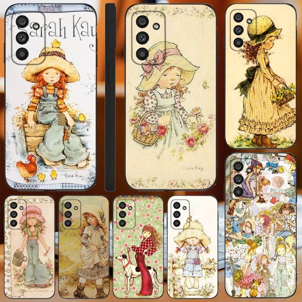 Чехол для телефона Sarah Kay для Samsung Galaxy A13, A21s, A22, A31, A32, A52, A53, A71, A80, A91, Мягкий черный чехол
