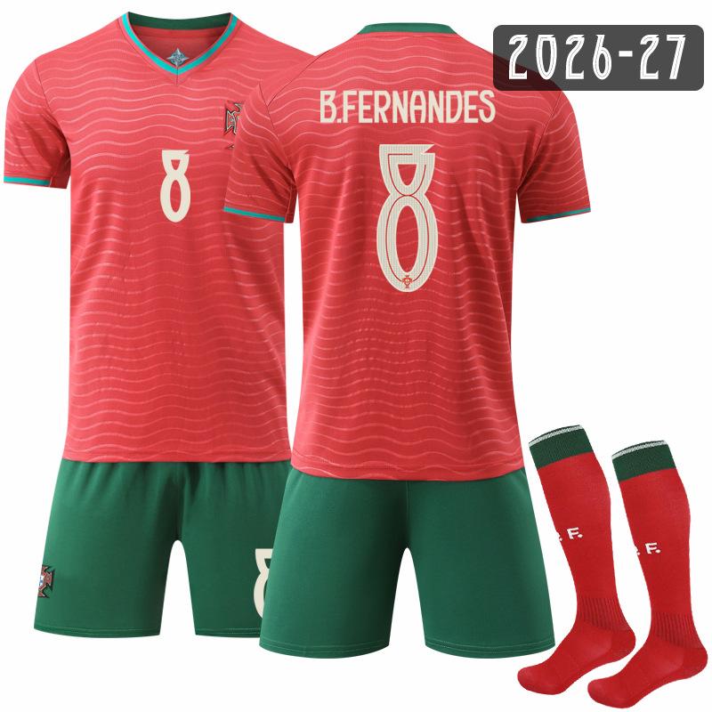 2627 No. 8 B. Fernandes Portugal Home Jersey
