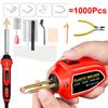100W Plastic Welding Repair Kit & 2-IN-1 Soldering Iron 200/1000Pcs Hot Staples Kayak Bumper Car Repair Tools
