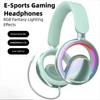 Ажурный дизайн Беспроводные Bluetooth-наушники для киберспорта RGB-подсветка Съемный микрофон Гарнитура Длительное время работы от батареи Для ПК Игры Музыки