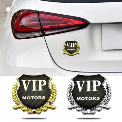 Автомобильный металлический логотип VIP из углеродного волокна колос 3D трехмерная персонализированная наклейка на кузов, окно, бок автомобиля, сменная декоративная наклейка на автомобиль