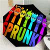 Автоматический зонт Sprunki Game3 Print, 8 спиц, железный каркас, пластиковая ручка, подходит для путешествий на открытом воздухе и на каждый день, идеальный подарок