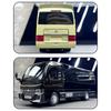 1/32 Toyota Coaster Alloy Bus Car Diecasts Metal Passenger Coach Vehicles Car Model Simulation Sound and Light Collection Kids Toy Gift