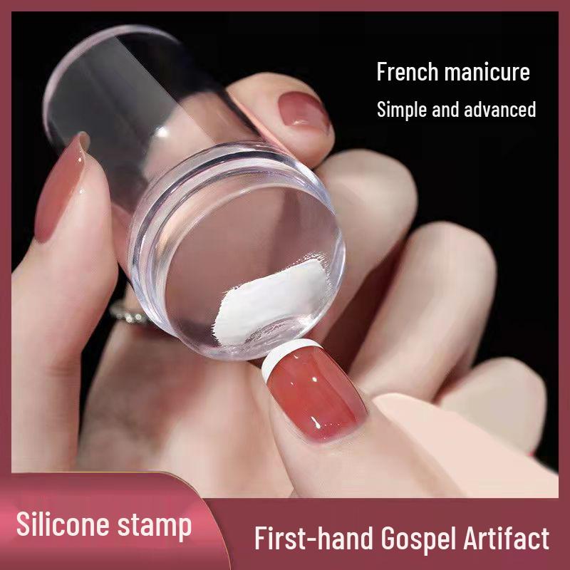 French Tip Silicone Nail Stamper: Nail Art Tool Set