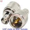 1Pcs Q9 BNC SMA To SL16 PL259 SO239 UHF Male Female Connector Tee Type 3Way Splitter Flange Coaxial Adapter Brass Fast Delivery