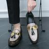 Mens Spring Tassel Pointed Shoe Golden Nightclub Casual Shoes Loafers Mens Shoes Slip-on Lightweight  Shoes Zapatos De Hombre